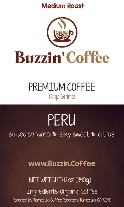 Peru - Organic Medium Roast - Single Origin Coffee