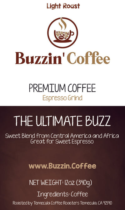 The Ultimate Buzz - Light Roast Coffee - Espresso Blend
