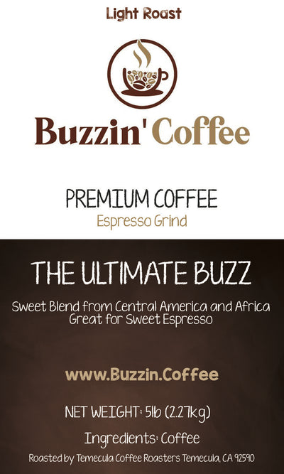 The Ultimate Buzz - Light Roast Coffee - Espresso Blend